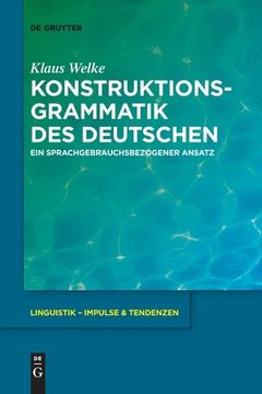 portada Konstruktionsgrammatik Des Deutschen: Ein Sprachgebrauchsbezogener Ansatz (in German)
