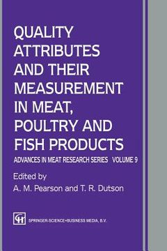 portada Quality Attributes and Their Measurement in Meat, Poultry and Fish Products (en Inglés)