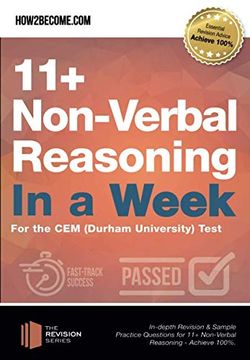 portada 11+ Non-Verbal Reasoning in a Week for the cem (Durham University) Test: In-Depth Revision & Sample Practice Questions for 11+ Non-Verbal Reasoning - Achieve 100%. (in English)