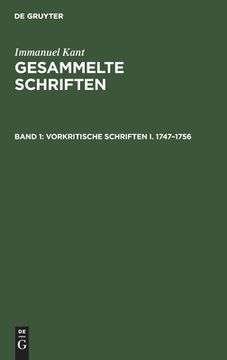 portada Vorkritische Schriften i. 1747-1756 (in German)