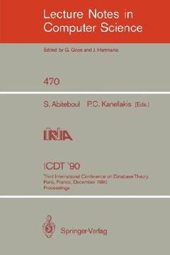 portada icdt '90: third international conference on database theory, paris, france, december 12-14, 1990, proceedings (in English)