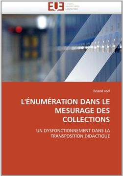 portada L'Enumeration Dans Le Mesurage Des Collections