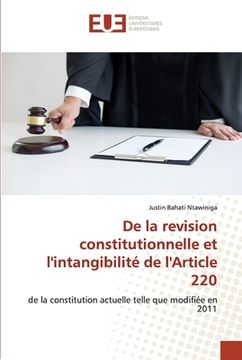 portada De la revision constitutionnelle et l'intangibilité de l'Article 220 (en Francés)