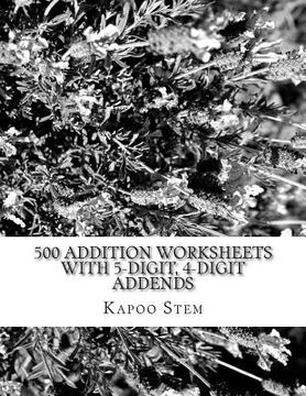 portada 500 Addition Worksheets with 5-Digit, 4-Digit Addends: Math Practice Workbook