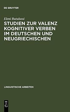 portada Studien zur Valenz Kognitiver Verben im Deutschen und Neugriechischen 