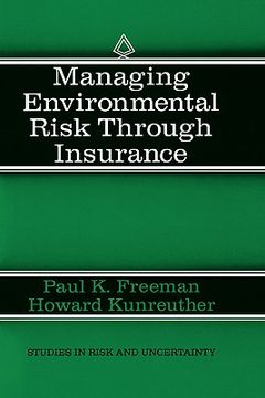 portada managing environmental risk through insurance (in English)