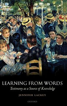 portada Learning From Words: Testimony as a Source of Knowledge (en Inglés)