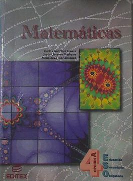 portada Matematicas Opcion a - eso 4
