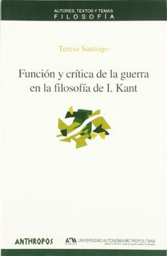 portada Función y Crítica de la Guerra en la Filosofía de i. Kant