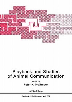 portada playback and studies of animal communication (en Inglés)