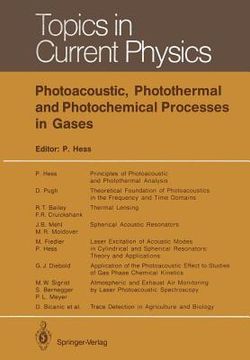 portada photoacoustic, photothermal and photochemical processes in gases (in English)
