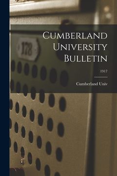 portada Cumberland University Bulletin; 1917 (en Inglés)