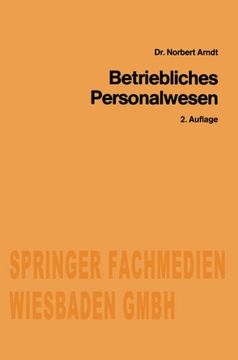 portada Betriebliches Personalwesen (Gabler-Studientexte) (German Edition)