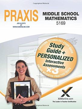 portada Praxis Middle School Mathematics 5169 Book and Online (en Inglés)