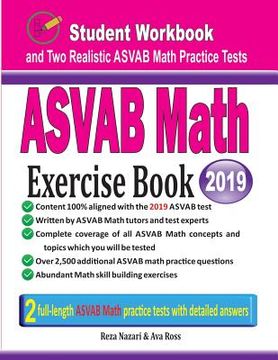 portada ASVAB Math Exercise Book: Student Workbook and Two Realistic ASVAB Math Tests (in English)