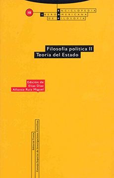 portada Filosofía Política ii. Teoría del Estado: Vol. 10 (Enciclopedia Iberoamericana de Filosofía)