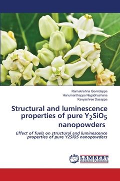 portada Structural and luminescence properties of pure Y2SiO5 nanopowders (en Inglés)