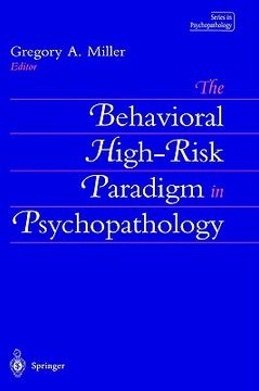 portada the behavioral high-risk paradigm in psychopathology