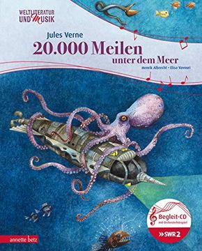 portada 20. 000 Meilen Unter dem Meer (Weltliteratur und Musik mit cd) (en Alemán)
