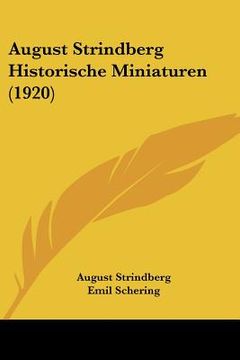 portada August Strindberg Historische Miniaturen (1920) (en Alemán)