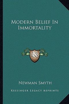 portada modern belief in immortality (en Inglés)