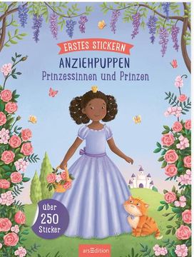 portada Erstes Stickern Anziehpuppen: Erstes Stickern Anziehpuppen - Prinzessinnen und Prinzen (en Alemán)