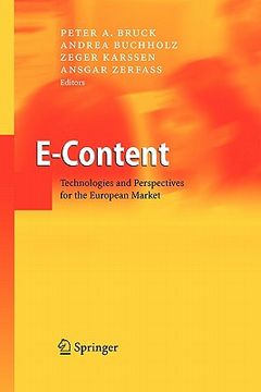 portada e-content: technologies and perspectives for the european market (en Inglés)