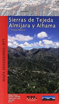 portada Mapa Sierras de Tejeda, Almijara y Alhama. Excursionista. Escala 1: 40. 000. Editorial Penibética.