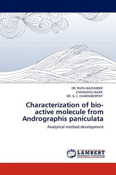 portada characterization of bio-active molecule from andrographis paniculata (en Inglés)