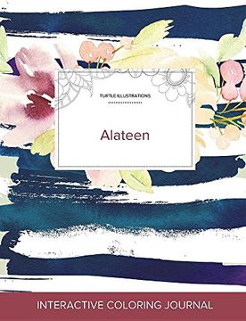 portada Adult Coloring Journal: Alateen (Turtle Illustrations, Nautical Floral)
