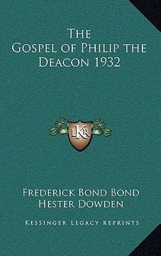 portada the gospel of philip the deacon 1932 (in English)