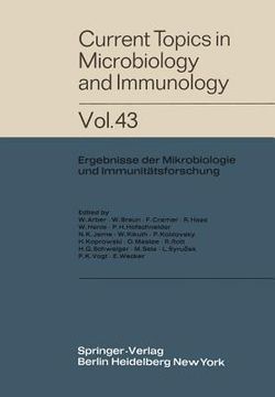 portada current topics in microbiology and immunology: ergebnisse der mikrobiologie und immunitatsforschung (in English)