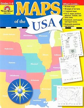 portada maps of the usa: grades 1-6 (en Inglés)