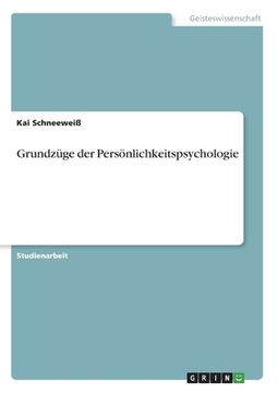 portada Grundzüge der Persönlichkeitspsychologie (en Alemán)