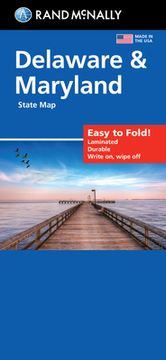 portada Rand McNally Easy to Fold: Delaware, Maryland Laminated Map (en Inglés)