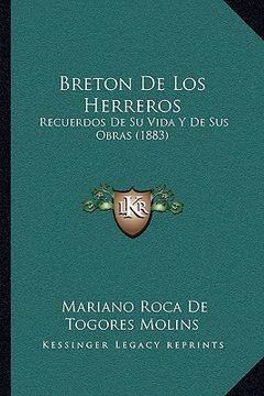 portada breton de los herreros: recuerdos de su vida y de sus obras (1883)