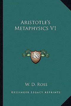 portada aristotle's metaphysics v1 (en Inglés)