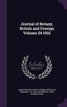 portada Journal of Botany, British and Foreign Volume 54 1916 (en Inglés)