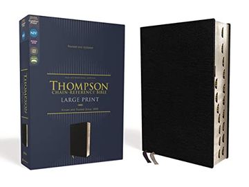 portada Niv, Thompson Chain-Reference Bible, Large Print, European Bonded Leather, Black, Thumb Indexed, red Letter, Comfort Print (en Inglés)