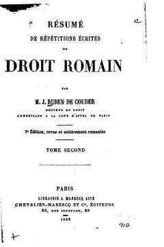 portada Résumé de répétitions écrites de droit romain (en Inglés)