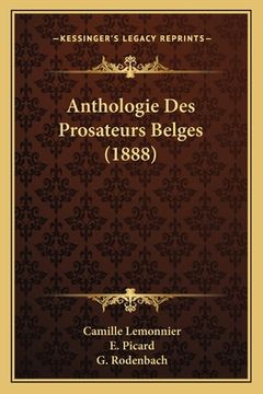 portada Anthologie Des Prosateurs Belges (1888) (en Francés)