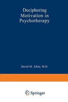 portada Deciphering Motivation in Psychotherapy (in English)