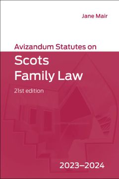 portada Avizandum Statutes on Scots Family Law: 2023-2024 (en Inglés)