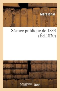 portada Séance publique de 1833 (in French)