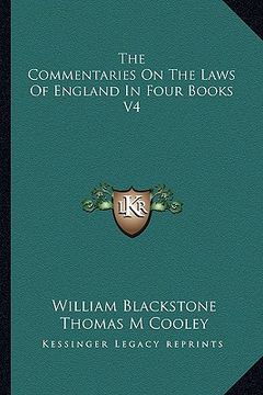 portada the commentaries on the laws of england in four books v4 (en Inglés)