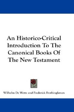portada an historico-critical introduction to the canonical books of the new testament