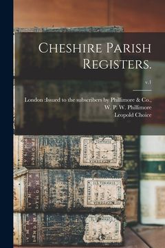 portada Cheshire Parish Registers.; v.1 (in English)