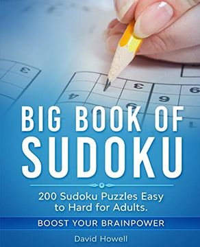 portada Big Book of Sudoku: 200 Sudoku Puzzles Easy to Hard for Adults. Boost Your Brainpower (en Inglés)