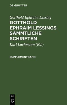 portada Gotthold Ephraim Lessings sã Â¤Mmtliche Schriften (German Edition) [Hardcover ] (en Alemán)