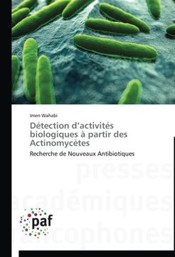 portada Detection D'Activites Biologiques a Partir Des Actinomycetes